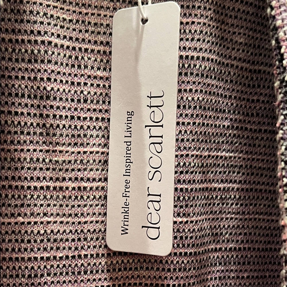 Chic Tweed Blazer - Black, White, and Pink - Picture 5 of 5